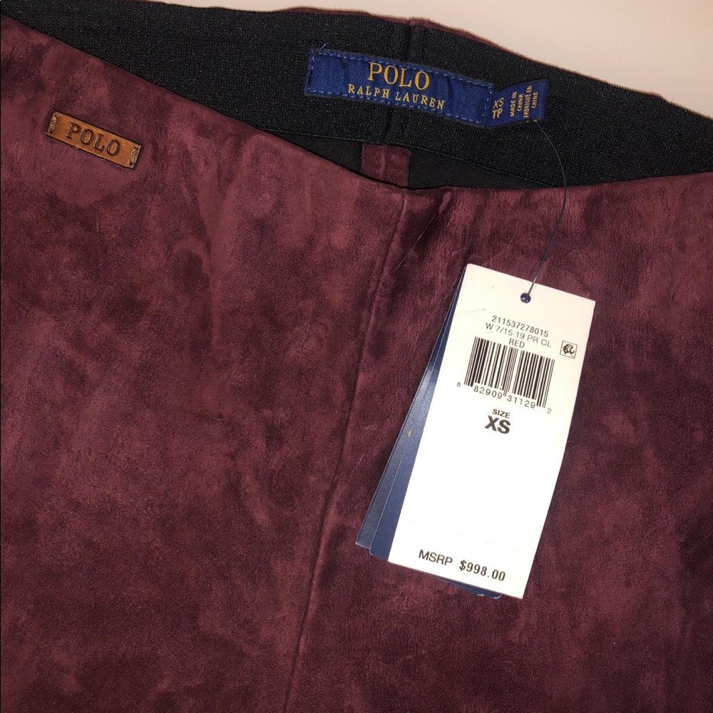 Ralph Lauren Suede Skinny Pant